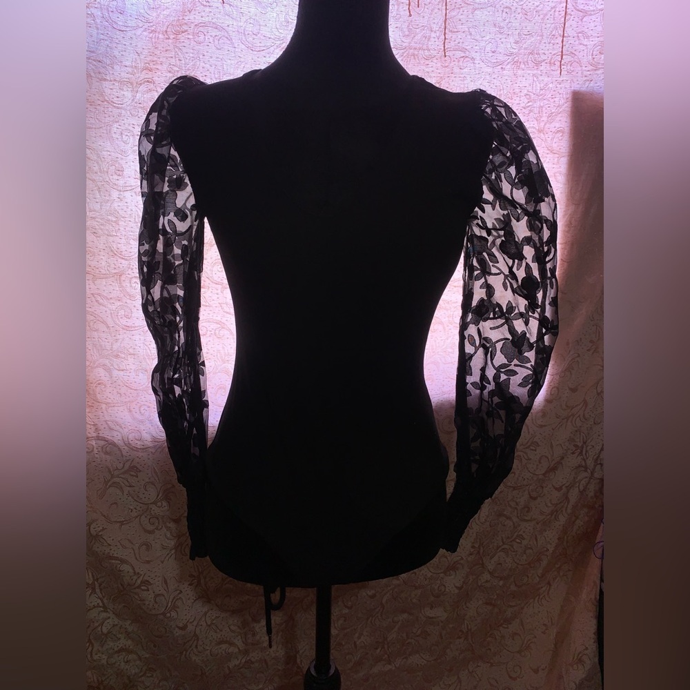Vibe Black Fitted Embellished Bodysuit